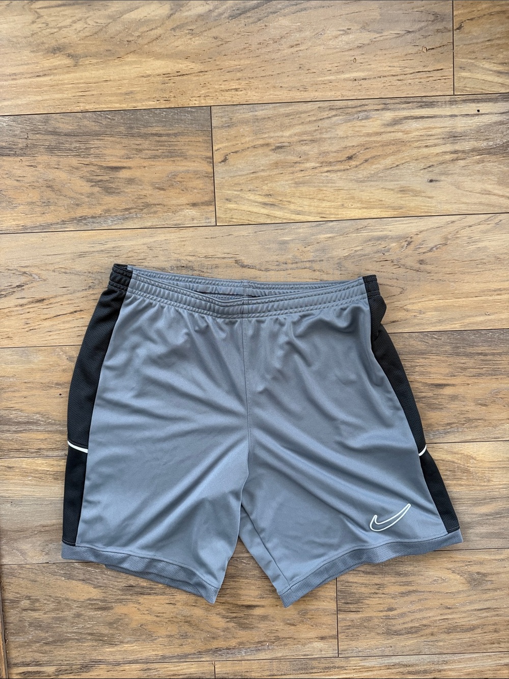 Nike Gray Athletic Shorts with Black Side Panels